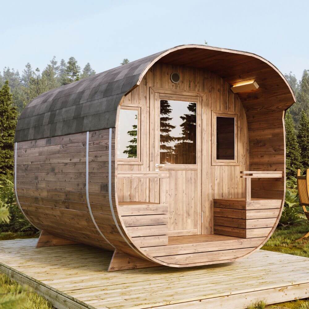 Barrel Two — 6-Person Outdoor Sauna With Changing Room