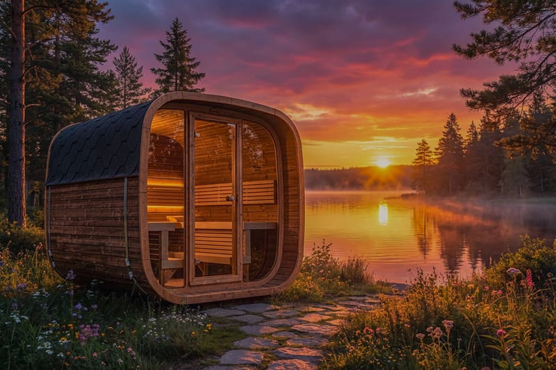 Mini Three — Large 6-Person Luxury Cube Sauna